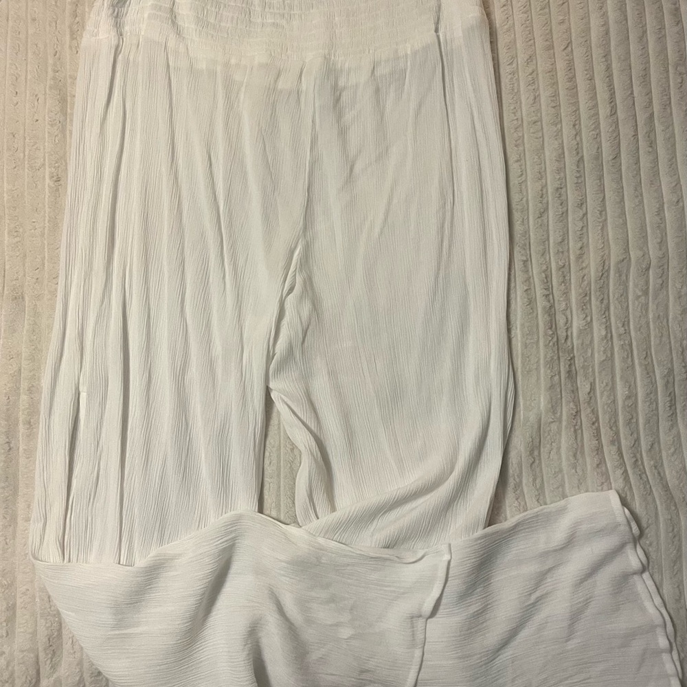 White Beach Cover Up Pants